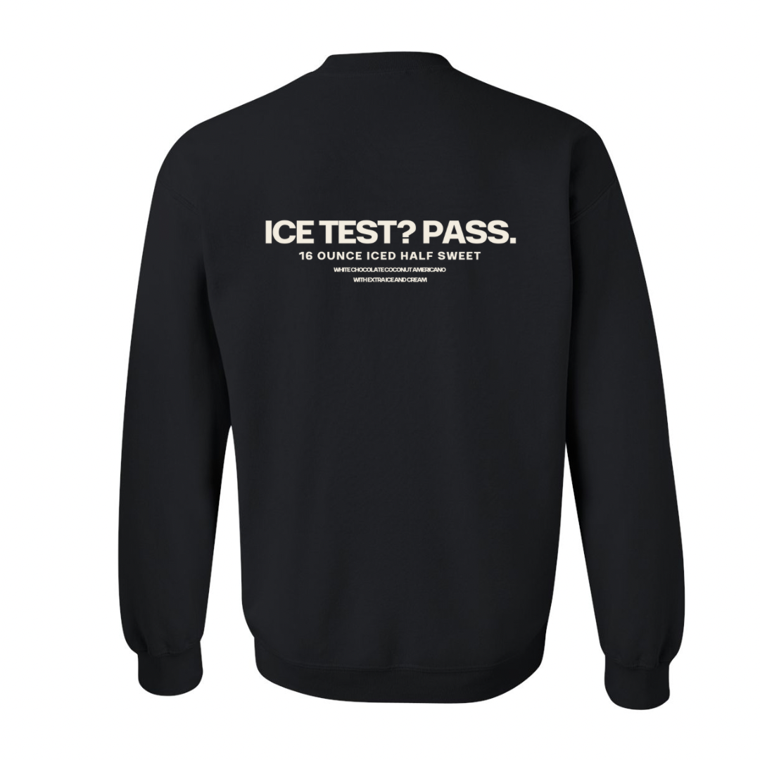 Ice Test Pass Crewneck (BLACK / CREAM)