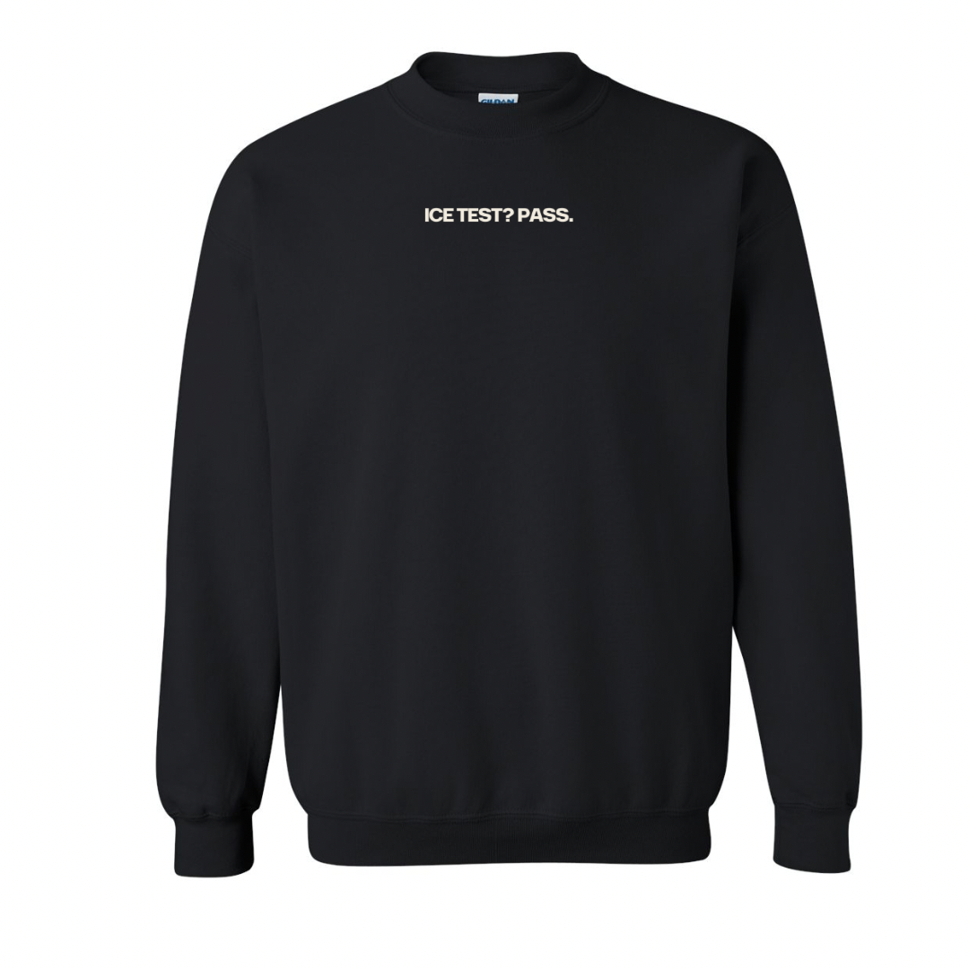 Ice Test Pass Crewneck (BLACK / CREAM)