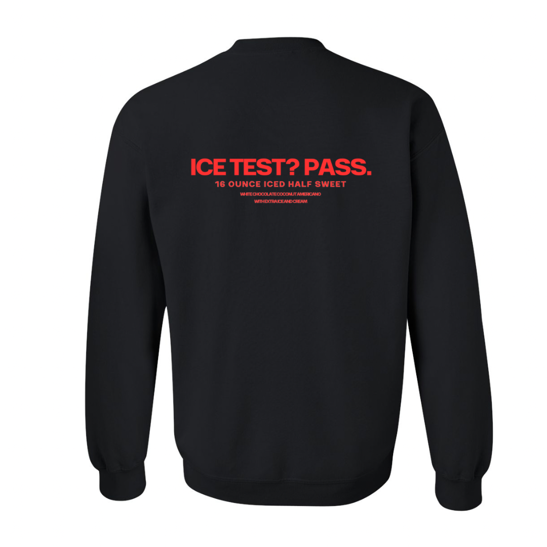 Ice Test Pass Crewneck (BLACK / RED)