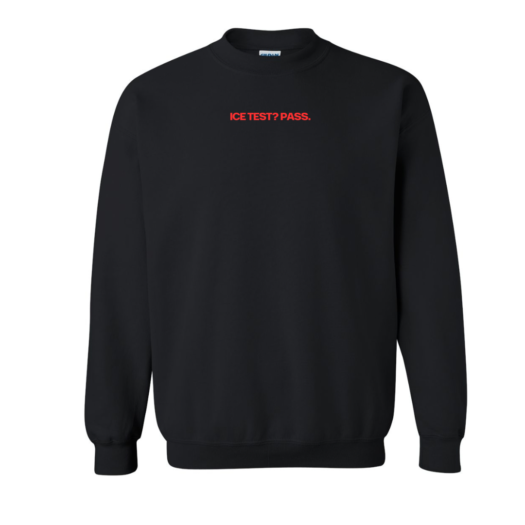 Ice Test Pass Crewneck (BLACK / RED)