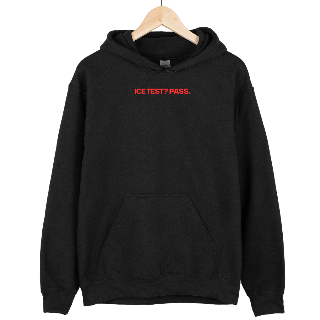 Ice Test Pass hoodie (BLACK / RED)