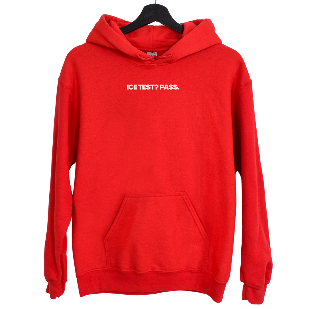 Ice Test Pass hoodie (STRAWBERRY RED)